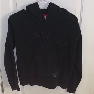GIRLS BLACK CONVERSE HOODIE